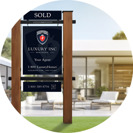 Sold sign in front of estate