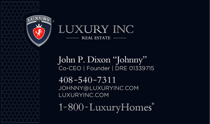 Luxury Inc Business card – front